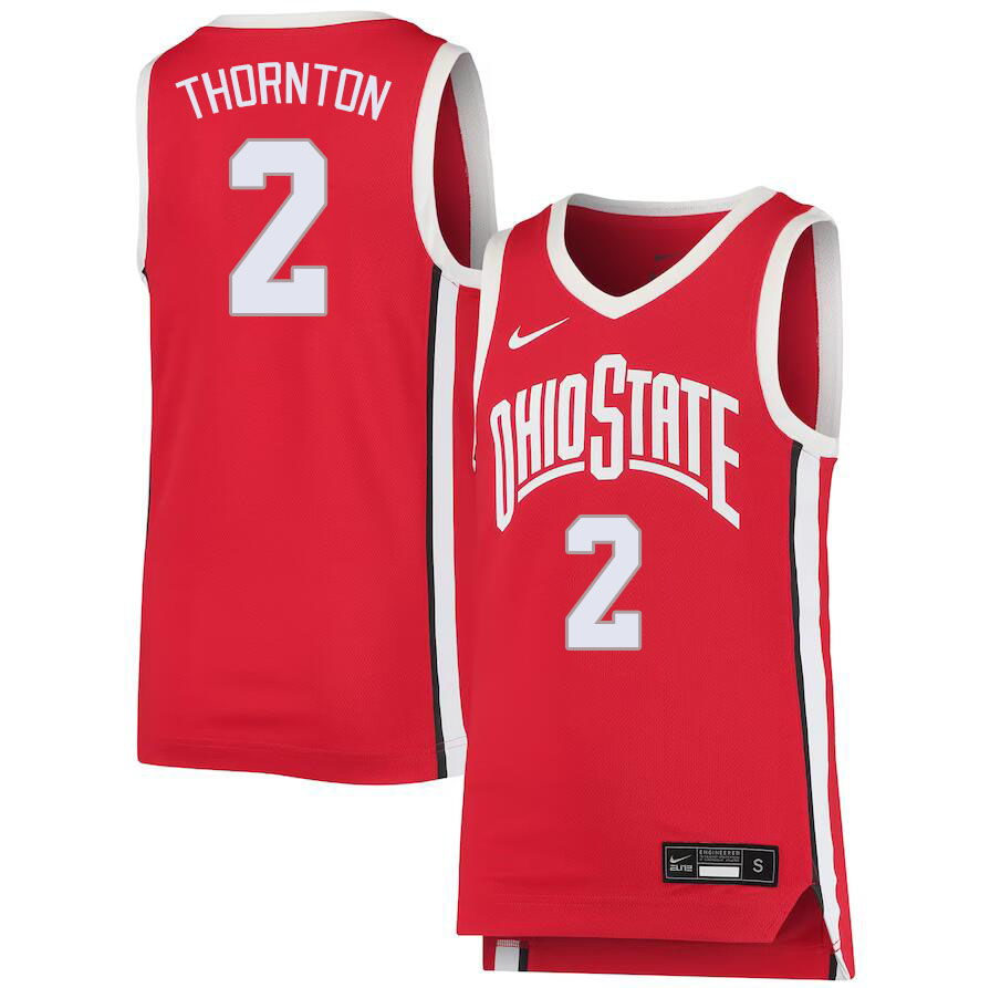 Ohio State Buckeyes #2 Bruce Thornton College Basketball Jerseys Stitched Sale-Red